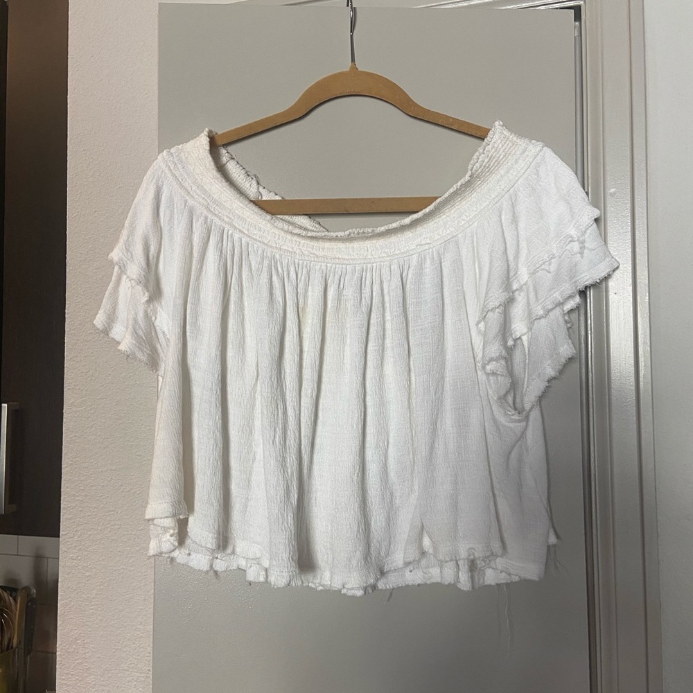 White off the shoulder top